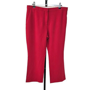 Altuzarra Womens Dress Pants Cropped Wide Leg Red Size 40 US 8